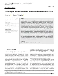 Encoding of 3D Head Direction Information in the Human Brain