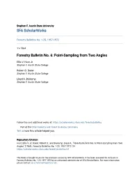 Forestry Bulletin No. 6: Point-Sampling from Two Angles