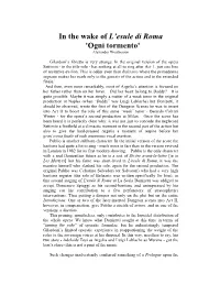 In the Wake of L'esule Di Roma