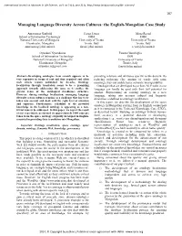 Managing Language Diversity Across Cultures: the English-Mongolian Case Study
