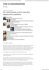Our National Parks Must Be More Than Playgrounds Or Paddocks