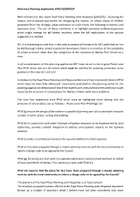 Reference Planning Application APP/19/00955/P with Reference To