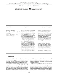 Statistics and Measurements