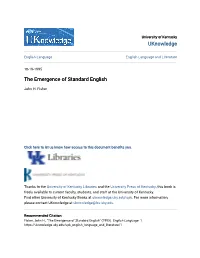 The Emergence of Standard English