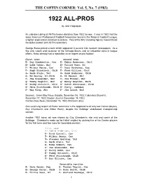 1922 All-Pros
