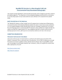 Bundled PCI Services in a Non-Hospital Cath Lab: Environmental Scan/Annotated Bibliography