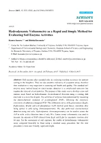 Hydrodynamic Voltammetry As a Rapid and Simple Method for Evaluating Soil Enzyme Activities