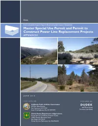 Master Special Use Permit and Permit to Construct Powerline Replacement Projects, Final Environmental Impact Report/Environmenta