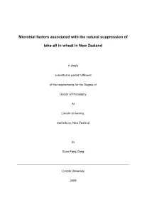 Microbial Factors Associated with the Natural Suppression of Take-All In