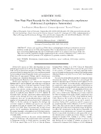 New Host-Plant Records for the Defoliator Ormiscodes Amphimone (Fabricius) (Lepidoptera: Saturniidae)