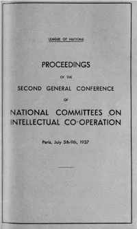 Proceedings National Committees on Intellectual
