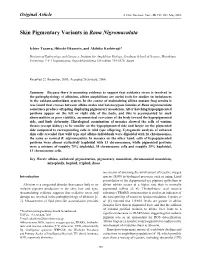 Skin Pigmentary Variants in Rana Nigromaculata