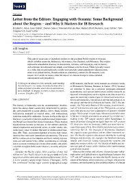 Some Background About the Region – and Why It Matters for IB Research