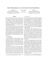 Xbook: Redesigning Privacy Control in Social Networking Platforms