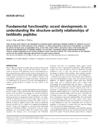 Activity Relationships of Lantibiotic Peptides