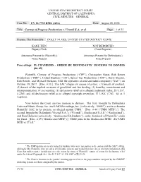 Denying a Motion Filed by Defendants to Dismiss the Case