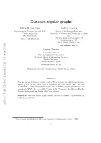 Distance-Regular Graphs Arxiv:1410.6294V2 [Math.CO]