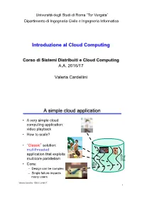 Introduzione Al Cloud Computing a Simple Cloud Application