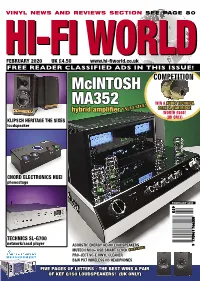 Mcintosh MA352 HYBRID VALVE AMPLIFIER 10 Transistor Power but with Valve Sound