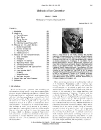 Methods of Ion Generation