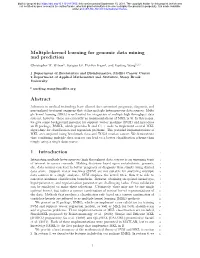 Multiple-Kernel Learning for Genomic Data Mining and Prediction
