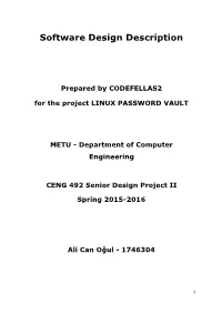 Software Design Description