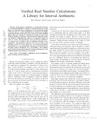 A Library for Interval Arithmetic Was Developed