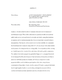ABSTRACT Title of Thesis: ACTIVE ENGAGEMENT: DEVELOPMENT