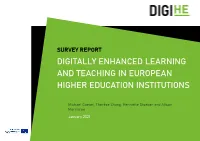 Digitally Enhanced Learning and Teaching in European Higher Education Institutions