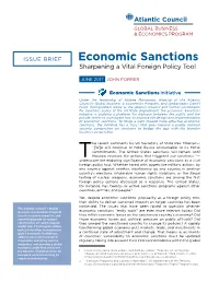 Economic Sanctions Sharpening a Vital Foreign Policy Tool