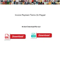 Invoice Payment Terms on Paypal