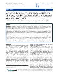 Microarray-Based Gene Expression Profiling and DNA Copy Number