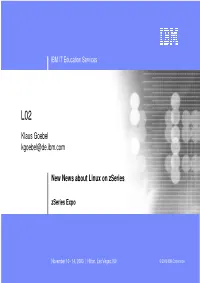 New News About Linux on Z.PRZ