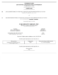 PARAMOUNT GROUP, INC. (Exact Name of Registrant As Specified in Its Charter)