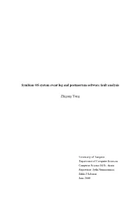 Symbian OS System Event Log and Postmortem Software Fault Analysis