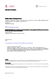 University of Groningen Multiple Origins of Hydrogenosomes