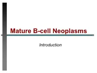WHO Chapter 6: Intro-CLL-SLL-PLL