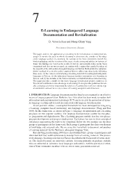 E-Learning in Endangered Language Documentation and Revitalization
