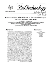 Influence of Abiotic and Biotic Factors On
