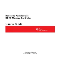 Keystone Architecture DDR3 Memory Controller