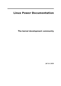 Linux Power Documentation