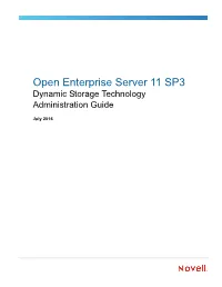 OES 11 SP2: Dynamic Storage Technology Administration Guide ( Documentation/Oes11/Stor Dst Lx/Data/Bookinfo.Html)
