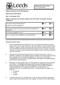Report of Director of City Development Report to Executive Board Date