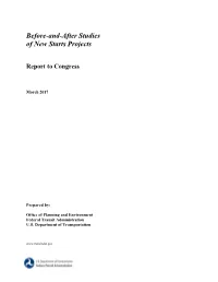 2016 Before-And-After Studies Report to Congress