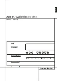 AVR 247Audio/Videoreceiver