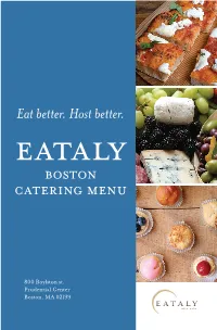Catering Menu