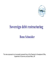 Sovereign Debt Restructuring