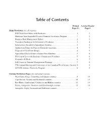 Table of Contents