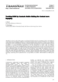 Teaching ECDIS by Camtasia Studio: Making the Content More Engaging