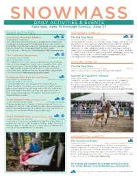Daily Activities & Events
